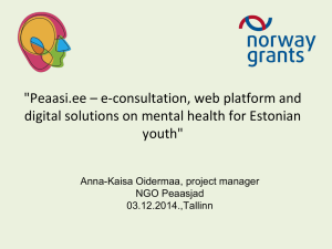Peaasi.ee: Eesti noorte vaimse tervise alane e
