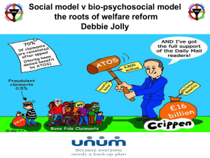 Social model v Bio-psycho social model