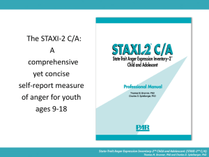 STAXI-2™ C/A - Psychological Assessment Resources, Inc.