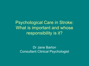 Psychological Care What is important and whose responsibility is it?
