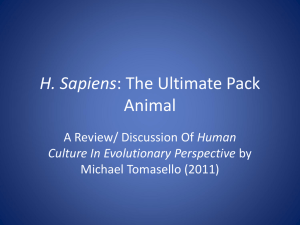 H. Sapiens: The Ultimate Pack Animal