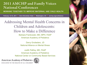 Addressing Mental Health Concerns in Children and Adolescents