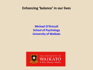 Enhancing `balance` in our lives - The New Zealand Psychological