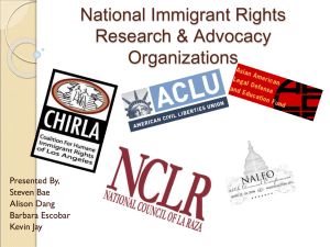 National Immigrant Rights Research & Advocacy Organizations