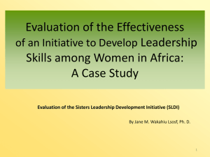 (SLDI) Program - African Sisters Education Collaborative
