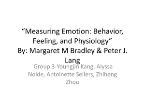 “Measuring Emotion: Behavior, Feeling, and Physiology” By