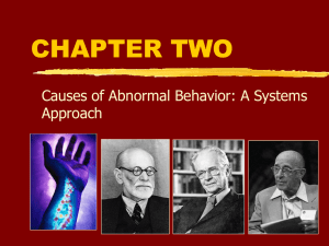 Chapter 2 (Causes of Abnormal Behavior)