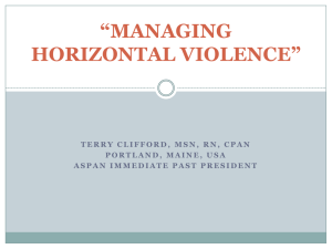 MANAGING HORIZONTAL VIOLENCE (Terry