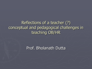 conceptual and pedagogical challenges in teaching OB/HR