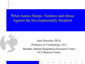 Violence and Abuse Against the Developmentally Disabled