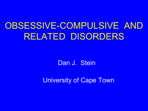 Obsession-Compulsive and Related Disorders