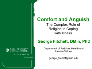 2012 - George Fitchett - "Comfort and Anguish"