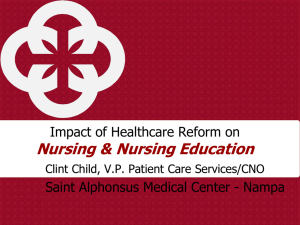 Healthcare Reform Nursing Education