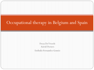 Occupational therapy in Belgium and Spain