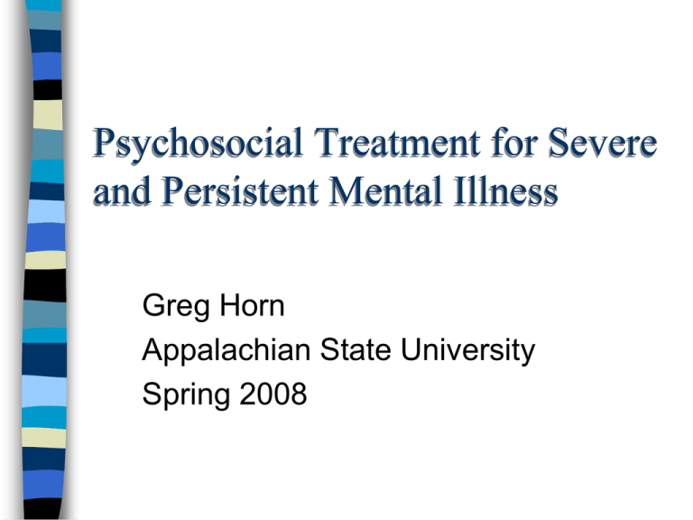 Psychosocial Treatment For Severe And Persistent Mental Illness