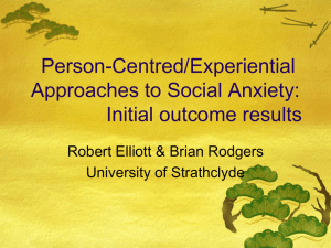 Person-Centred/Experiential Approaches to Social