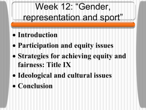 Participation and equity issues