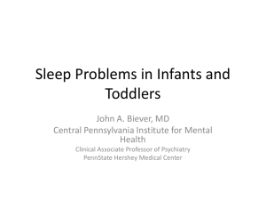 Sleep in Infants and Toddlers