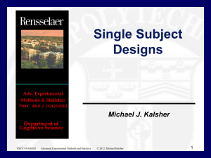 Single-Subject Research Designs