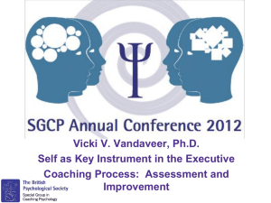 Self as instrument in the Coaching Process