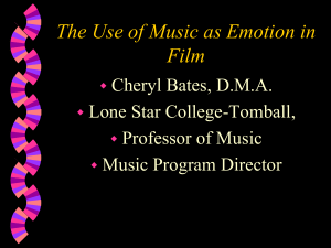 The Use of Music as Emotion in Film