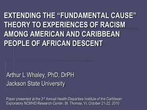 Racism as a Fundamental Cause of Disparities in Health and Mental