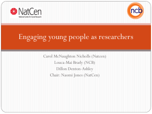 Engaging young people as researchers