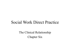 Use of Self in Clinical Practice