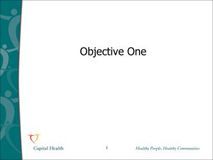 Suicide Prevention Objective One - Capital District Health Authority