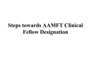PowerPoint on AAMFT & CRPO membership steps