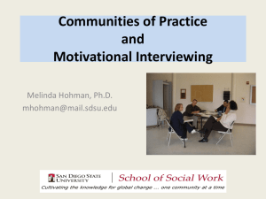 Communities of Practice and Motivational Interviewing