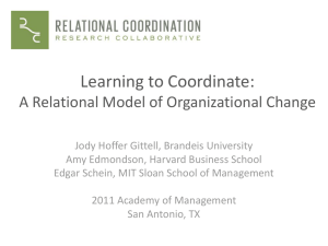 Learning to Coordinate: A Dual Intervention Model of Organizational