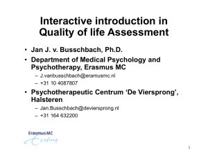 Clinical Quality of life assessment