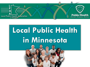 "Local Public Health in MN" Power Point