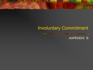 Involuntary Comitment