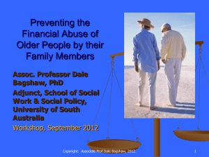 Preventing the financial abuse of older people by their family members