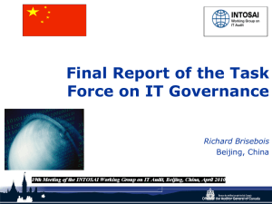 IT governance task force report 2010