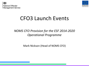 CFO3 Launch Events 2014 - NOMS Co