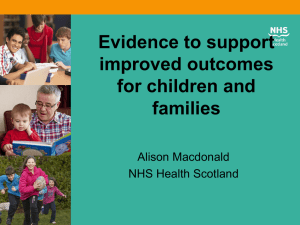 Evidence to support improved outcomes for