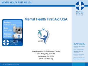 12 – Mental Health First Aid