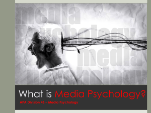 Media Psychology - American Psychological Association