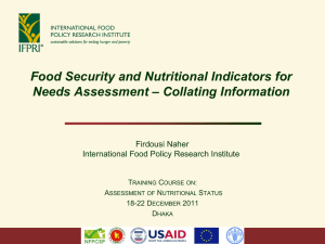 Assessment of Nutritional status (Practical exercise 1)