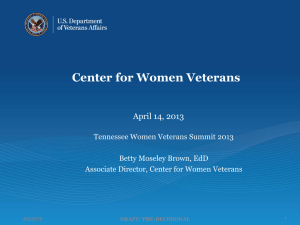 Dr. Betty Moseley-Brown-VA Center for Women Veterans
