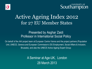 Active Ageing Index presentation 28March2013
