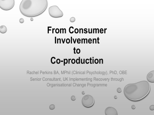 From Consumer Involvement to Co-production
