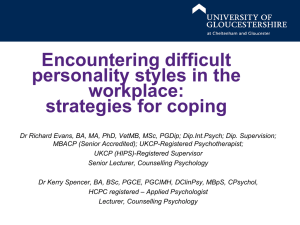Encountering difficult personality styles in the workplace