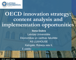 1 OECD innovation strategy: content analysis and implementation