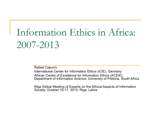 Information Ethics in Africa
