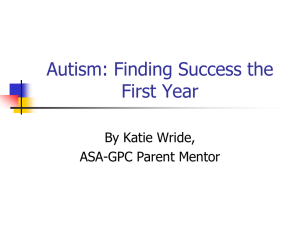 Autism-What to do the first year - Autism Society of Greater Phoenix