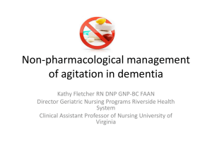 Non-pharmacological management of agitation in